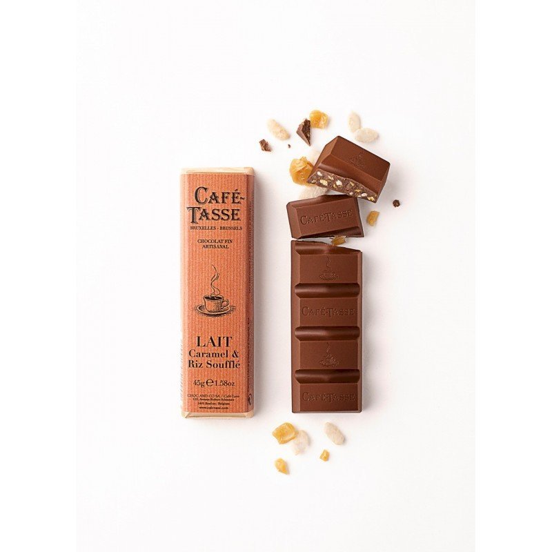 Barre de chocolat au Lait Caramel & Riz Soufflé