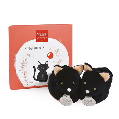 Chaussons chat noir - Halloween