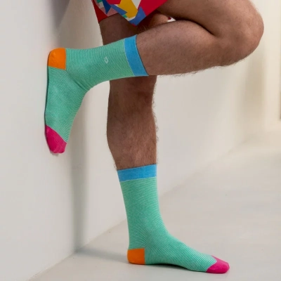 Chaussettes en coton peigné Rayées - Tutti frutti Taille 41-46