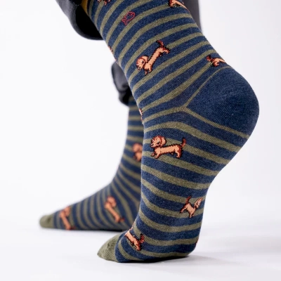 Chaussettes en coton peigné Animaux - Chien Taille 41-46