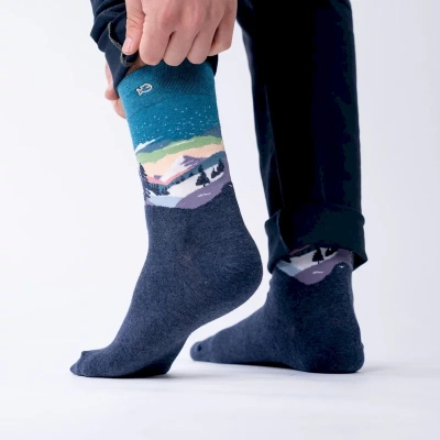 Chaussettes en coton peigné A motifs - Laponie Taille 41-46