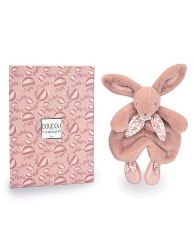 Lapin DOUDOU - Doudou lapin Rose poudré - 29 cm