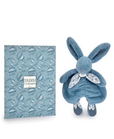 Lapin DOUDOU - Doudou lapin Bleu - 29 cm