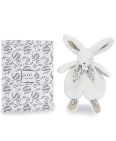 Lapin DOUDOU - Doudou lapin Blanc - 29 cm