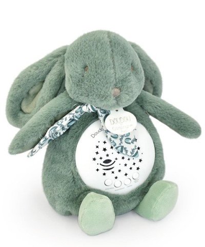 Veilleuse Lapin Musicale Projection mur avec chansons Douces - Vert DC4203