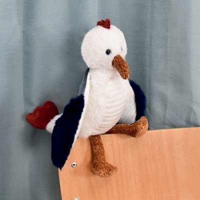 Peluche Mouette blanche - 23 cm