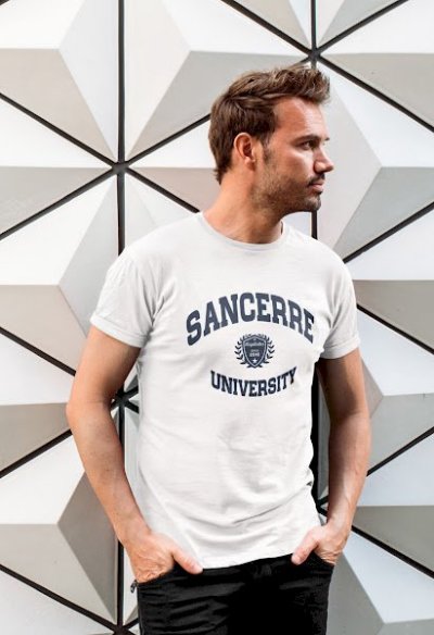 TEE-SHIRT HOMME BLANC COLLECTION "UNIVERSITY"